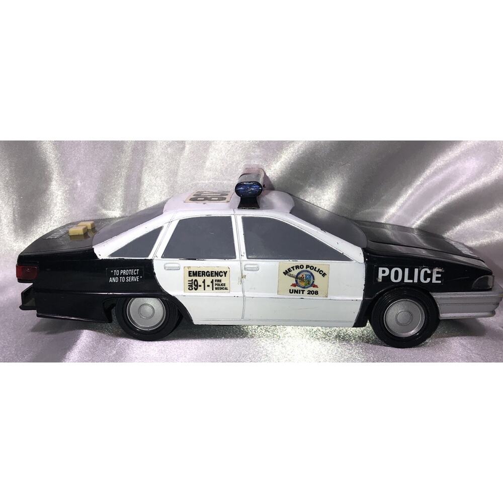 Toy Metro Police Car Lights Siren 9 inches long Funrise Vintage 1993 *WORKS*